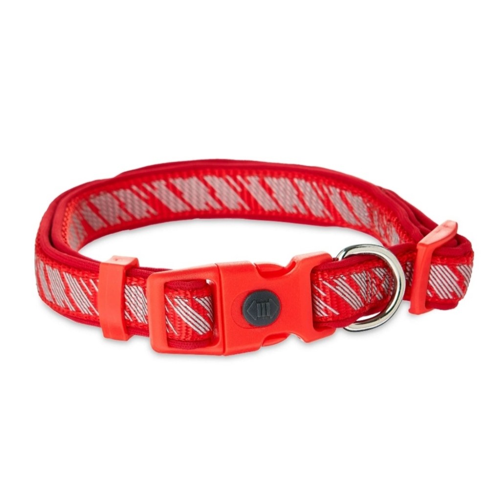 NWT Vibrant Life Padded Reflective Red Dog Collar, Medium